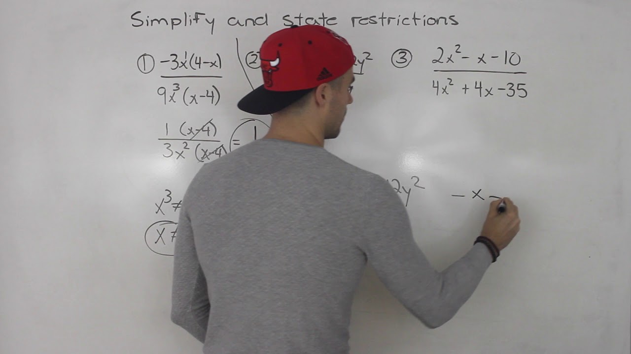 MCR3U - Simplifying Rational Expressions Part 2 - Grade 11 Functions