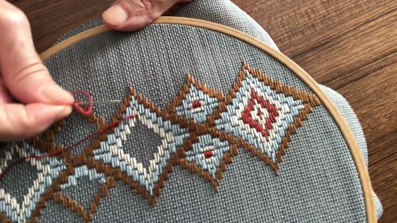 Bargello nakışı  nasıl  yapılır,  kolay bargello işlemek #bargello #bargellonakışı