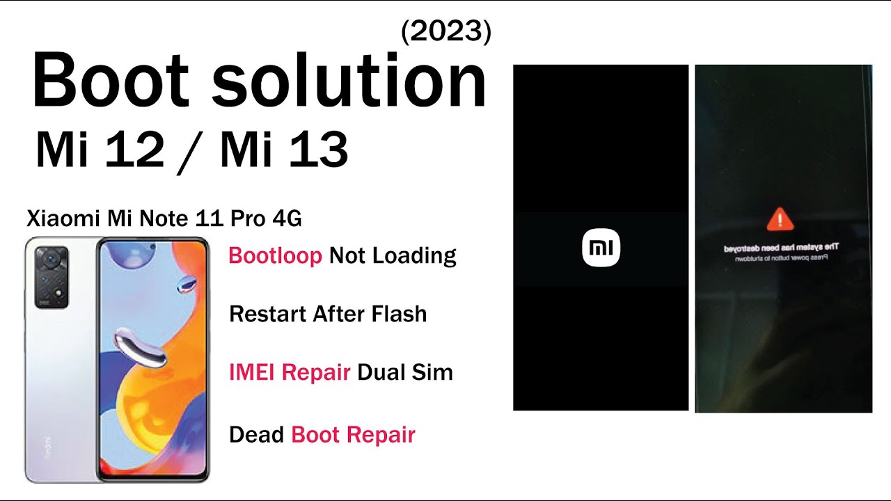 Fix Xiaomi Mi Note 11 Pro 4G Star Bootloop Not Loading, Restart After Flash