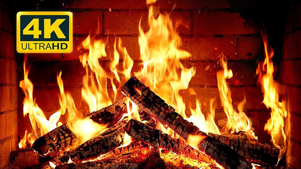 🔥 Cozy Fireplace 4K (12 HOURS). Fireplace with Crackling Fire Sounds. Crackling Fireplace 4K