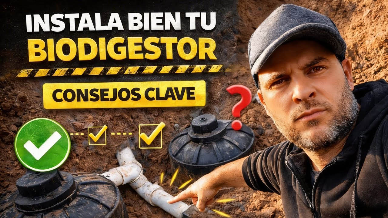 Explicación de cómo instalar un biodigestor autolimpiante
