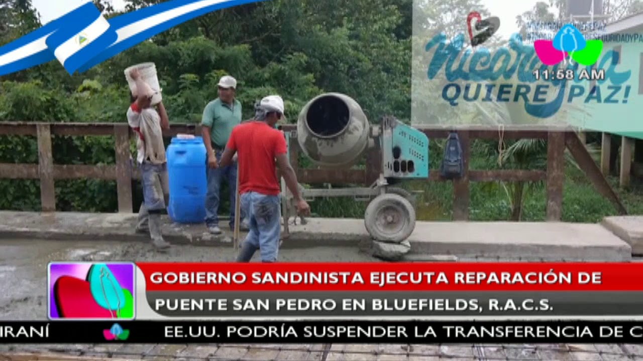 Gobierno sandinista ejecuta recuperaci&oacute;n de puente San Pedro en Bluefields