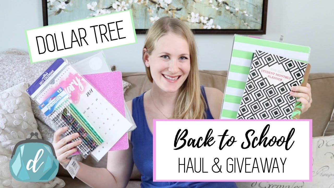 HUGE Dollar Tree Back to School Haul & Giveaway!