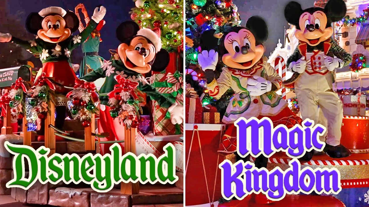 Christmas Parades at Disneyland and Walt Disney World 2023 [4K POV]