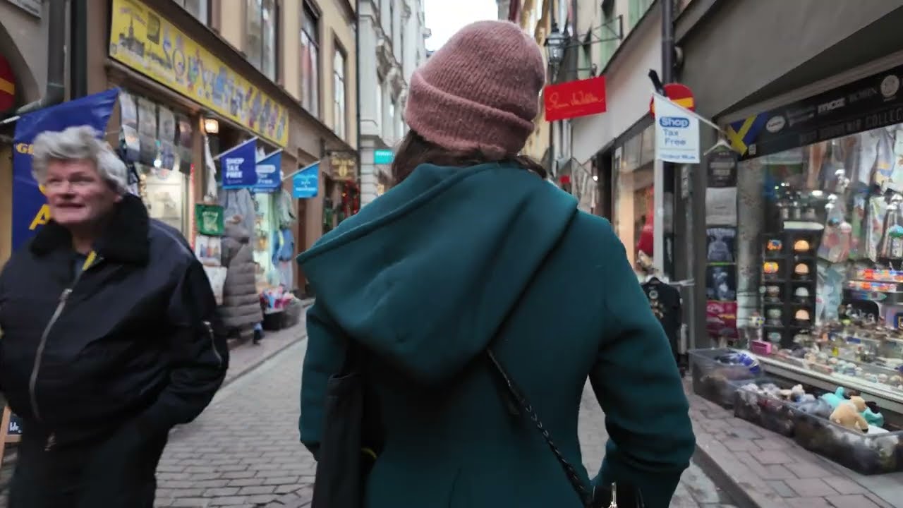 Stockholm Gamla Stan City Centre Winter Walk 🌞💸 | Sweden’s Capital in 4K 🇸🇪  Stockholm UHD