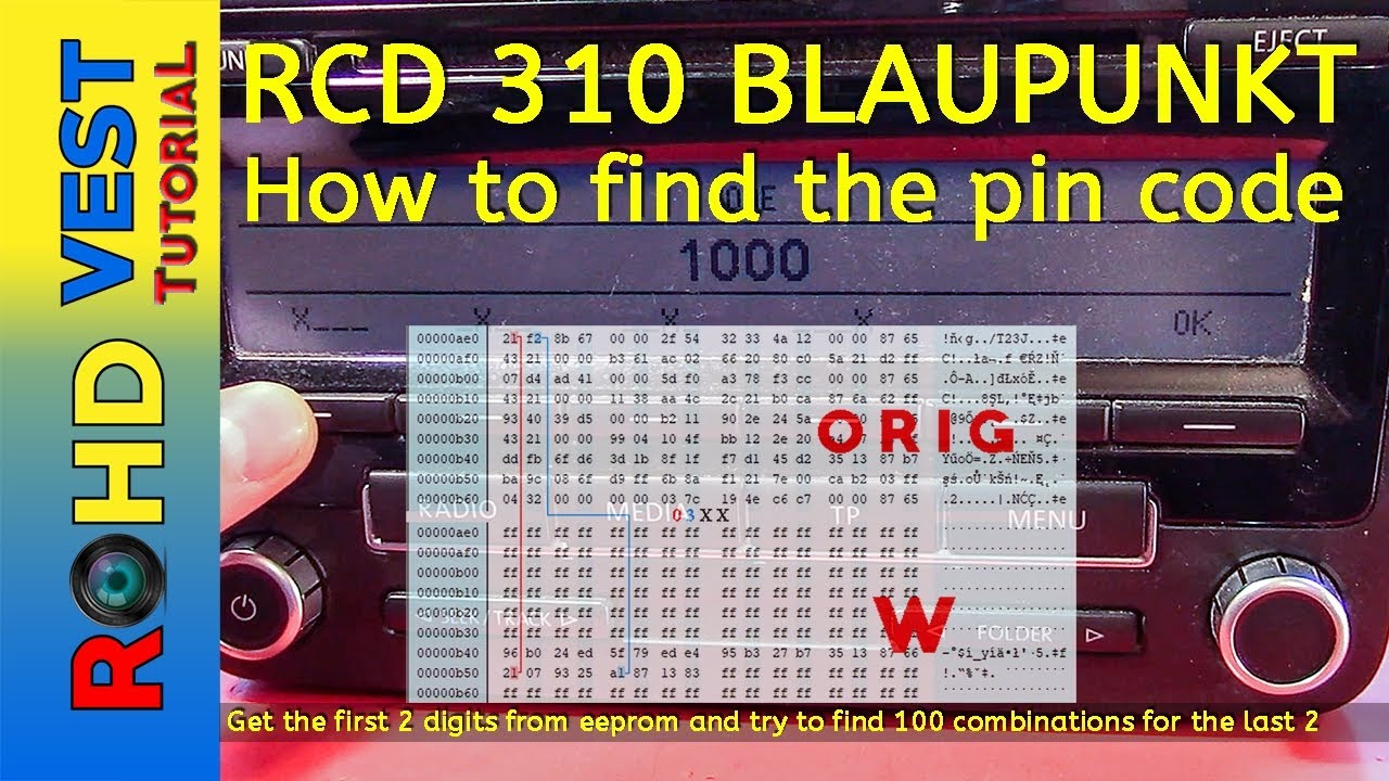 How I found the PIN code for a RCD310 Blaupunkt