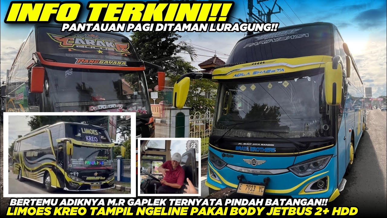 BERSANDING LANGSUNG DIJALUR LINE AKAPNYA LURAGUNG!! ARMADA JETBUS 3+ SHD MILIK PO BUKIT JAYA MANDIRI