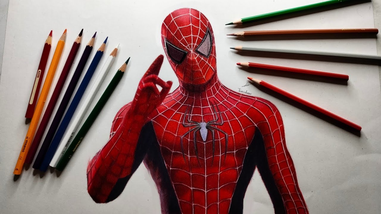 Drawing Tobey Maguire Spiderman