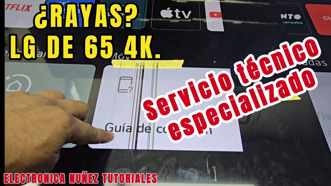 👉LG NanoCell de 65 4K Con rayas y lineas de colores  Solucion profesional