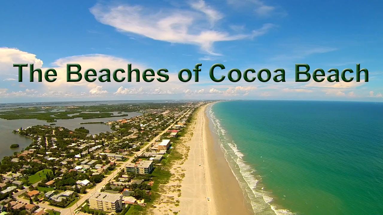 The Beaches of Cocoa Beach Florida Aerial Tour Video