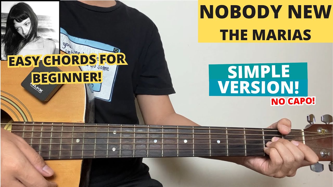 Nobody New - The Marias (Guitar Tutorial) Easy Chords For Beginner! No Capo!