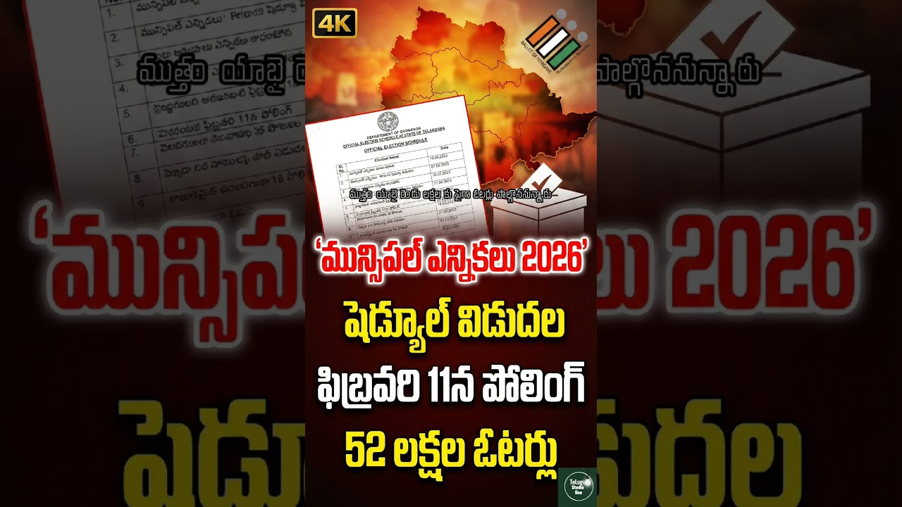 Telangana Municipal Elections 2026 Schedule Released | Polling Date, Nomination Dates | SEC