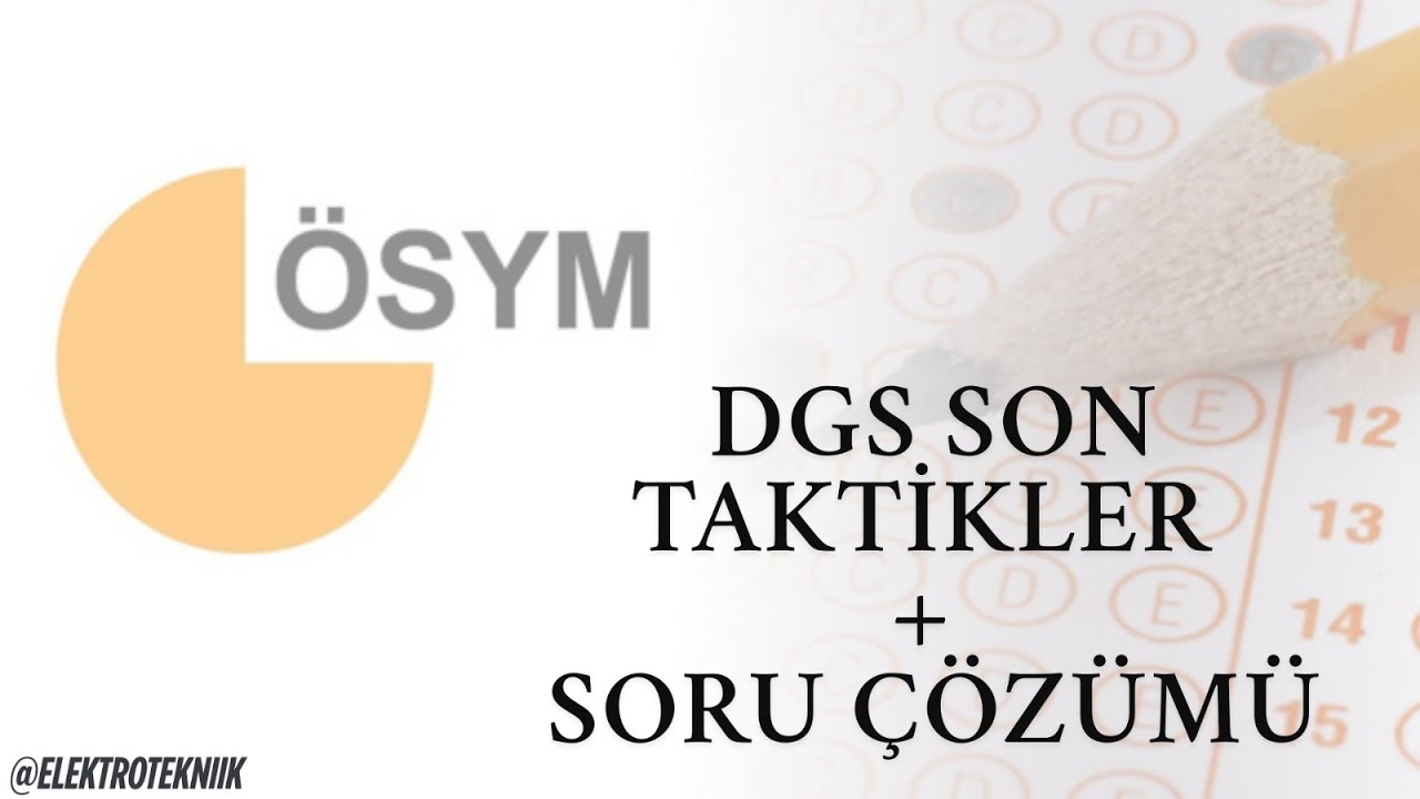 DGS SORU ÇÖZÜM TAKTİK VE TEKNİKLERİ #dgs
