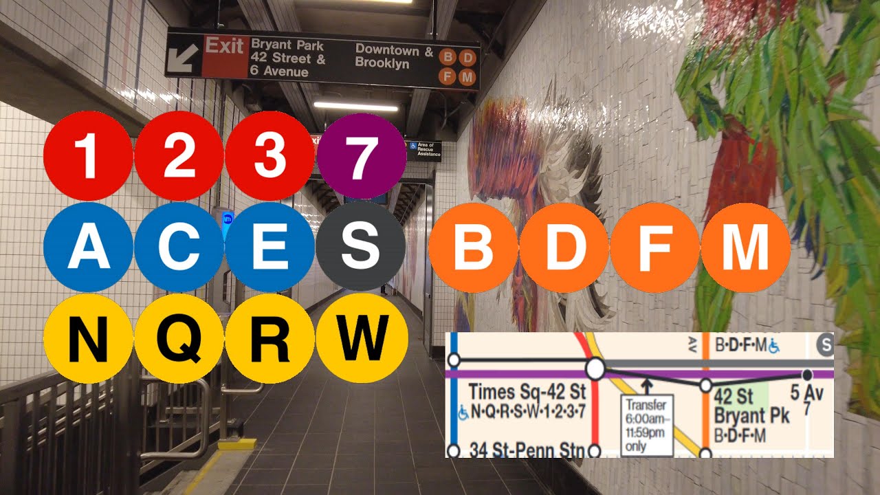 NEW NYC Subway Transfer Connects 16 Different Lines : Times Square to Bryant Park