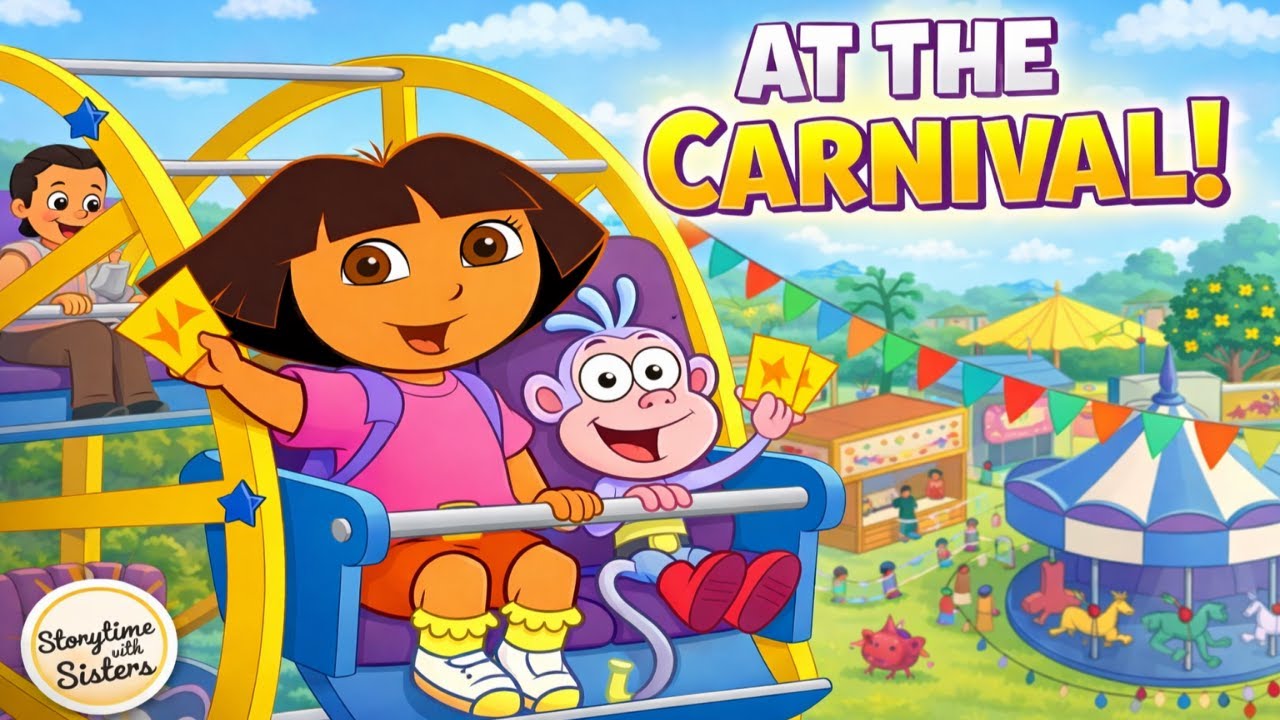 💛👧🏻🎠DORA At the Carnival By Lesile Valdes 🌈Read Aloud Book For Kids 📽️Animation Book