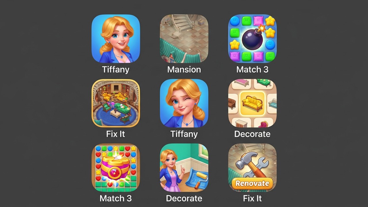 Matchington Mansion - Gameplay Walkthrough Part 1 - Mansion Restoration Begins (iOS, Android)
