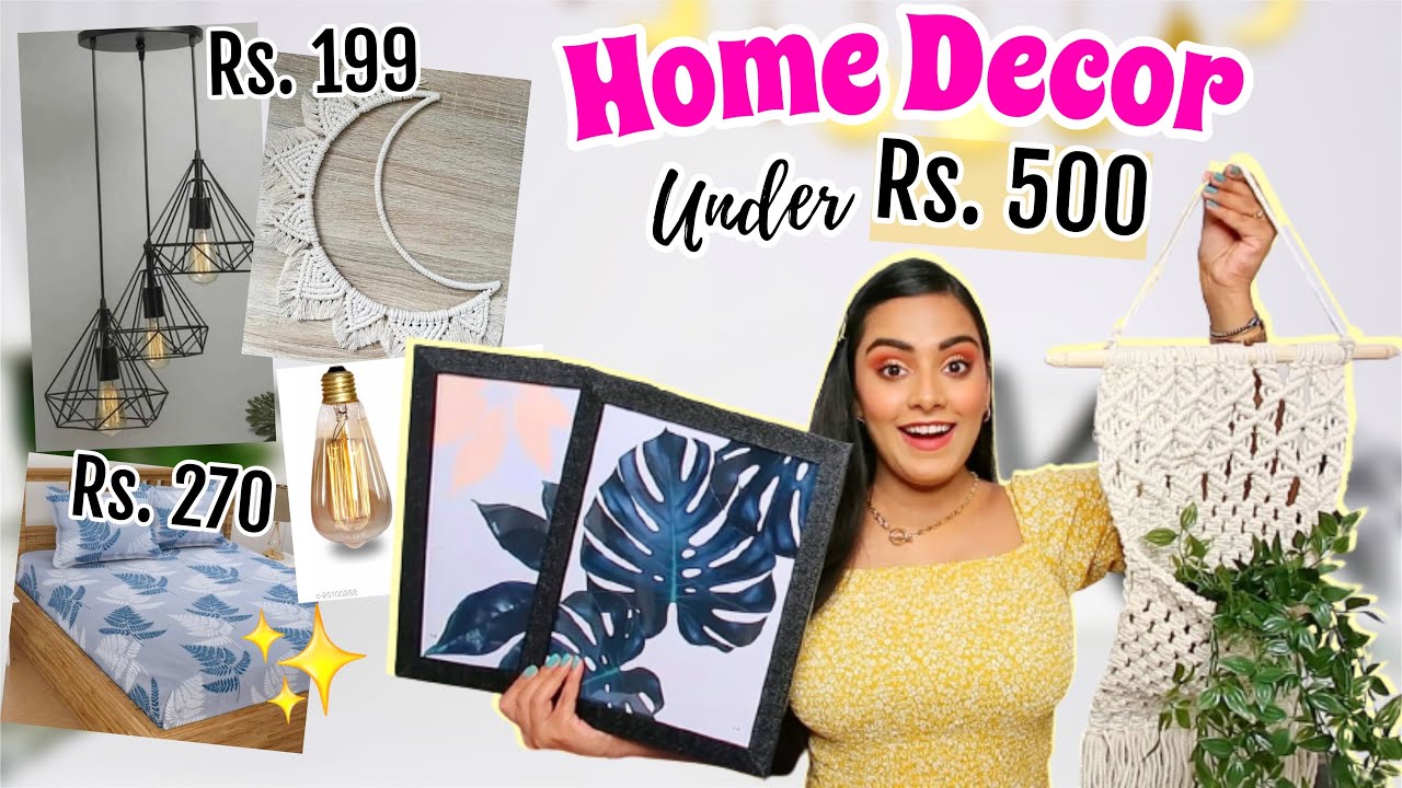 *Under Rs. 500* Home Decor Haul Online | *aesthetic* Decor For My House !
