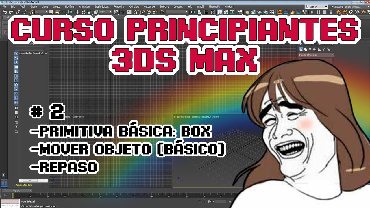 CURSO BÁSICO 3DS MAX - 02 - Primitiva básica y mover