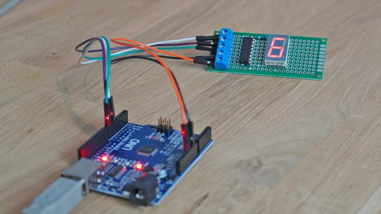 Arduino Siebensegmentanzeige seriell über HC595 Schieberegister steuern