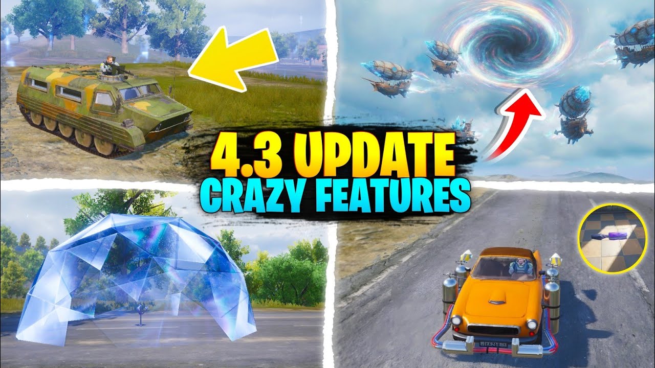 🤯4.3 UPDATE New Crazy Features | Nitrous Boost | New Brdm,Shield,Sky Portal Tips And Tricks