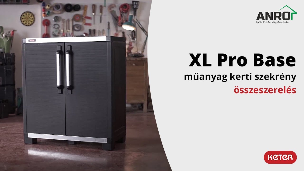 Keter XL Pro Base műanyag kerti szekrény - összeszerelés