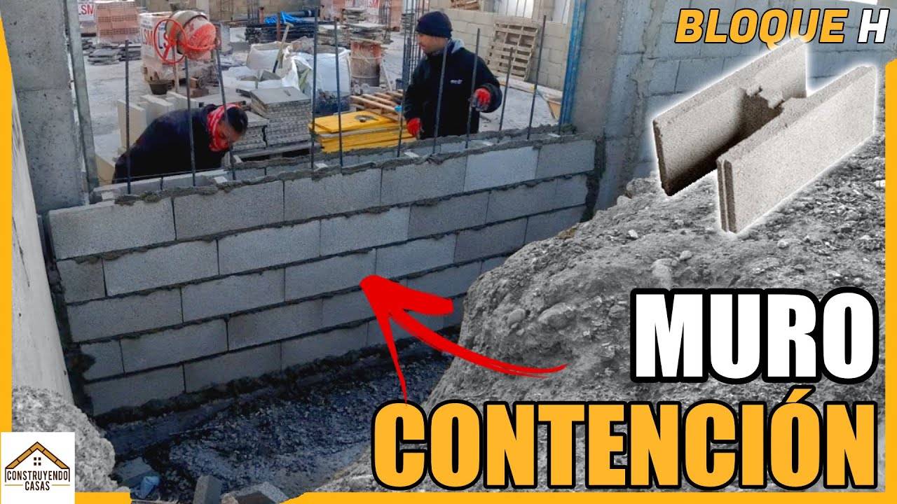 🔶MURO de CARGA de BLOQUE HORMIGON H🔶[ Muro de CONTENCIÓN ]