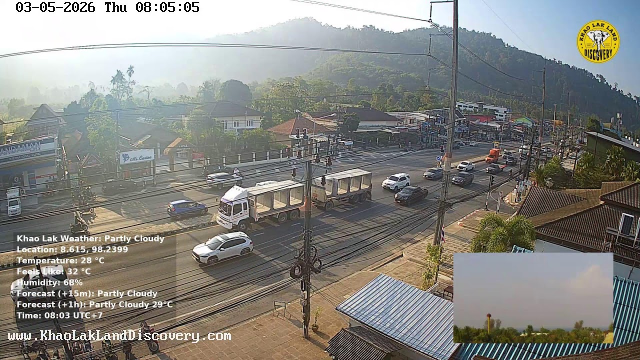 🔴 Khao Lak Webcam - Phang Nga, Thailand 🇹🇭 05-Mar-2026 02:37