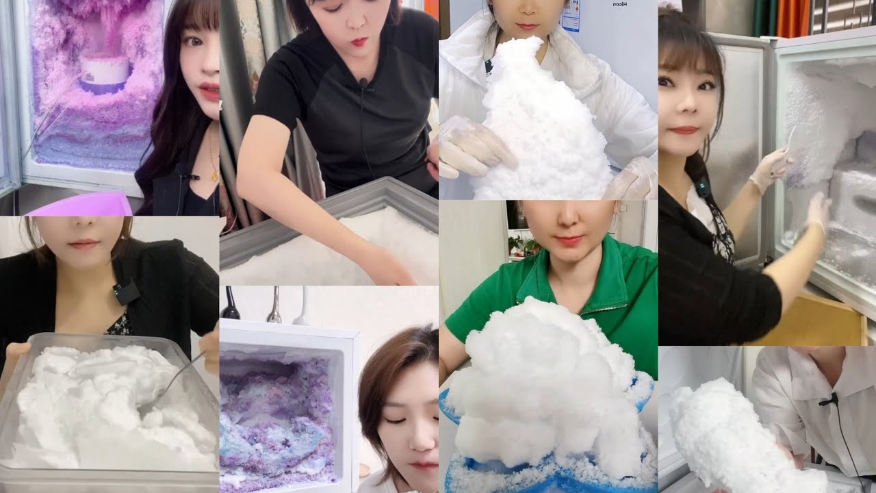 ASMR ICE EATING | FREEZER FROST ICE | SOFT ICE  | CRUSHED ICE | CRUNCHY ICE