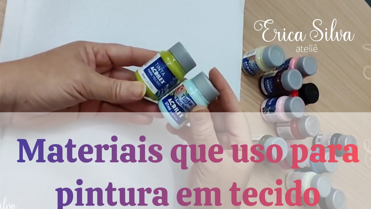 Materiais que uso para pintura em tecido !