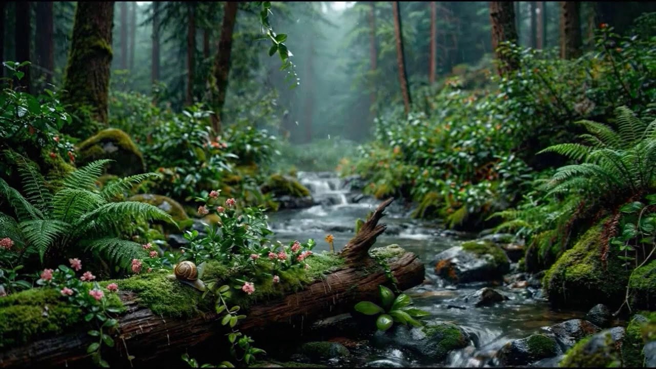 Sound River for Sleep and Relief Stress with Natural Stream for Restful Nights