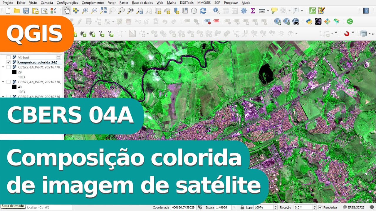 Composição colorida de imagens de satélite no QGIS