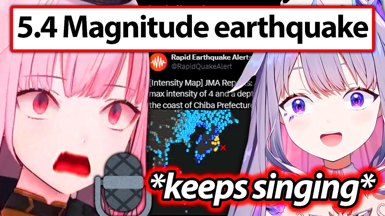 Calli and Biboo Reaction when An Earthquake Strikes While Streaming 【Hololive EN】