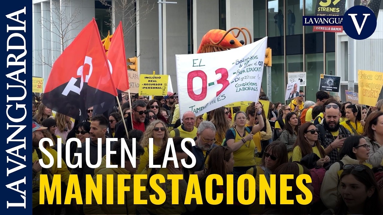 Más de 4 000 docentes se manifiestan en Girona en el cuarto día de huelga de la comunidad educativa