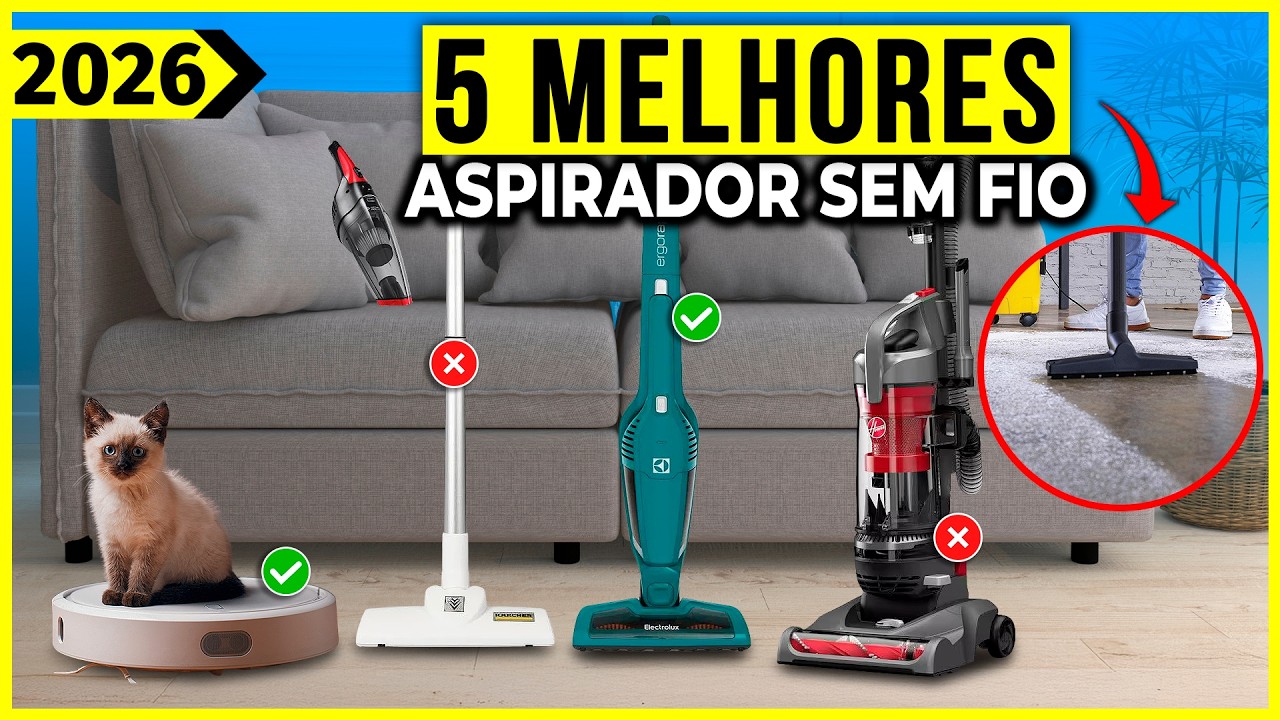 Os 5 Melhores Aspirador de Pó sem Fio Em 2026!