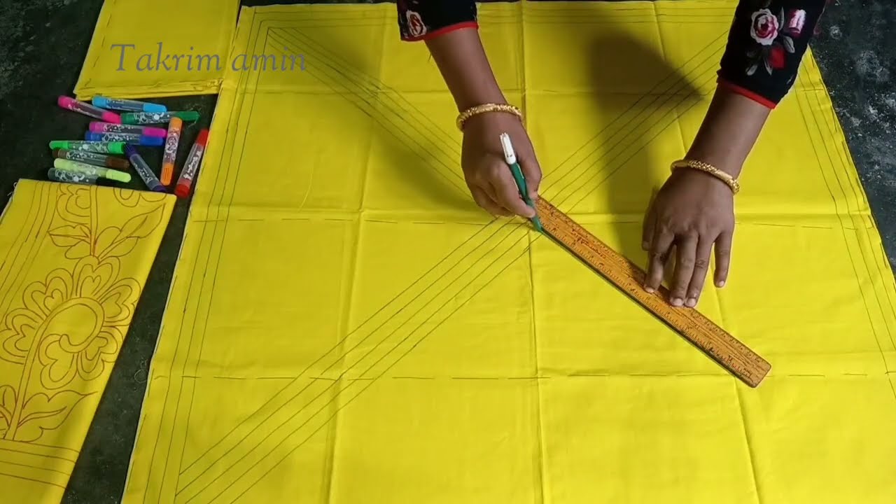 নকশীকাঁথা | বেবি নকশী কাঁথা আকাঁ | Baby  Noksi Katha Drawing | বাচ্চাদের কাঁথা | কাঁথা ডিজাইন  