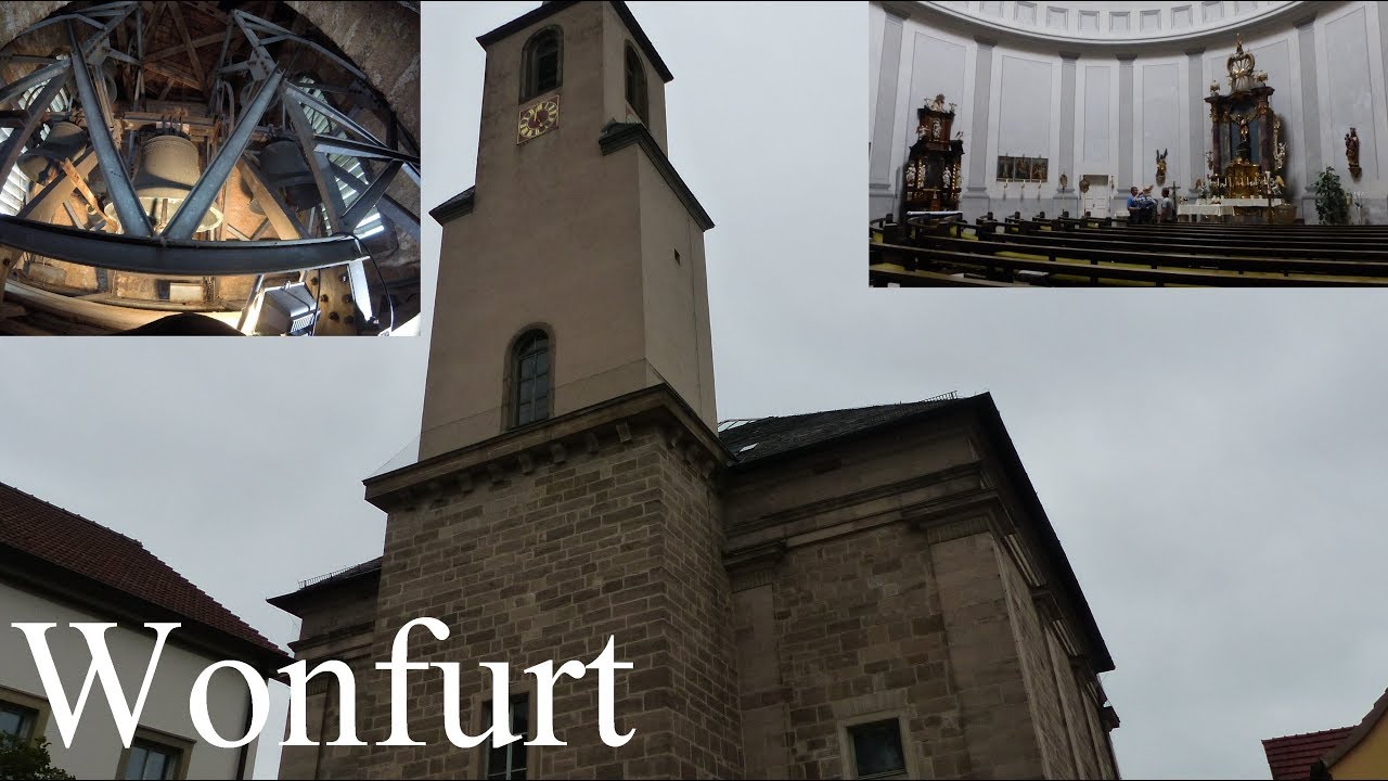 Wonfurt (HAS) Glocken der kath. Pfarrkirche St. Andreas (Turmaufnahme)