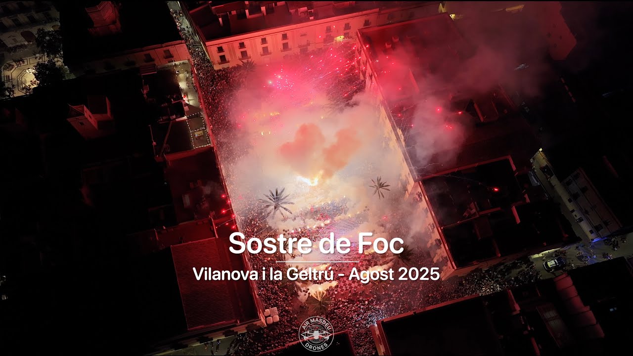 Sostre de Foc 2025. Correfoc de Vilanova i la Geltrú. Imatges de Dron