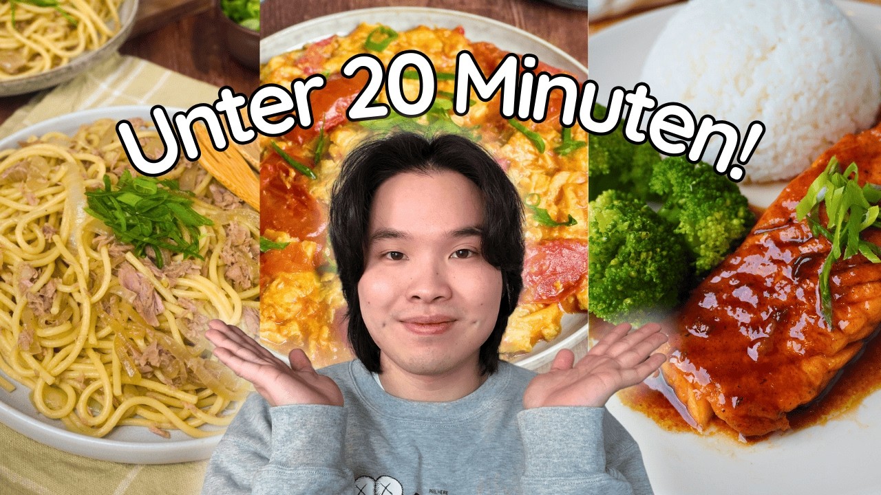 3 einfache Rezepte, die ich wirklich so koche (unter 20 Minuten)
