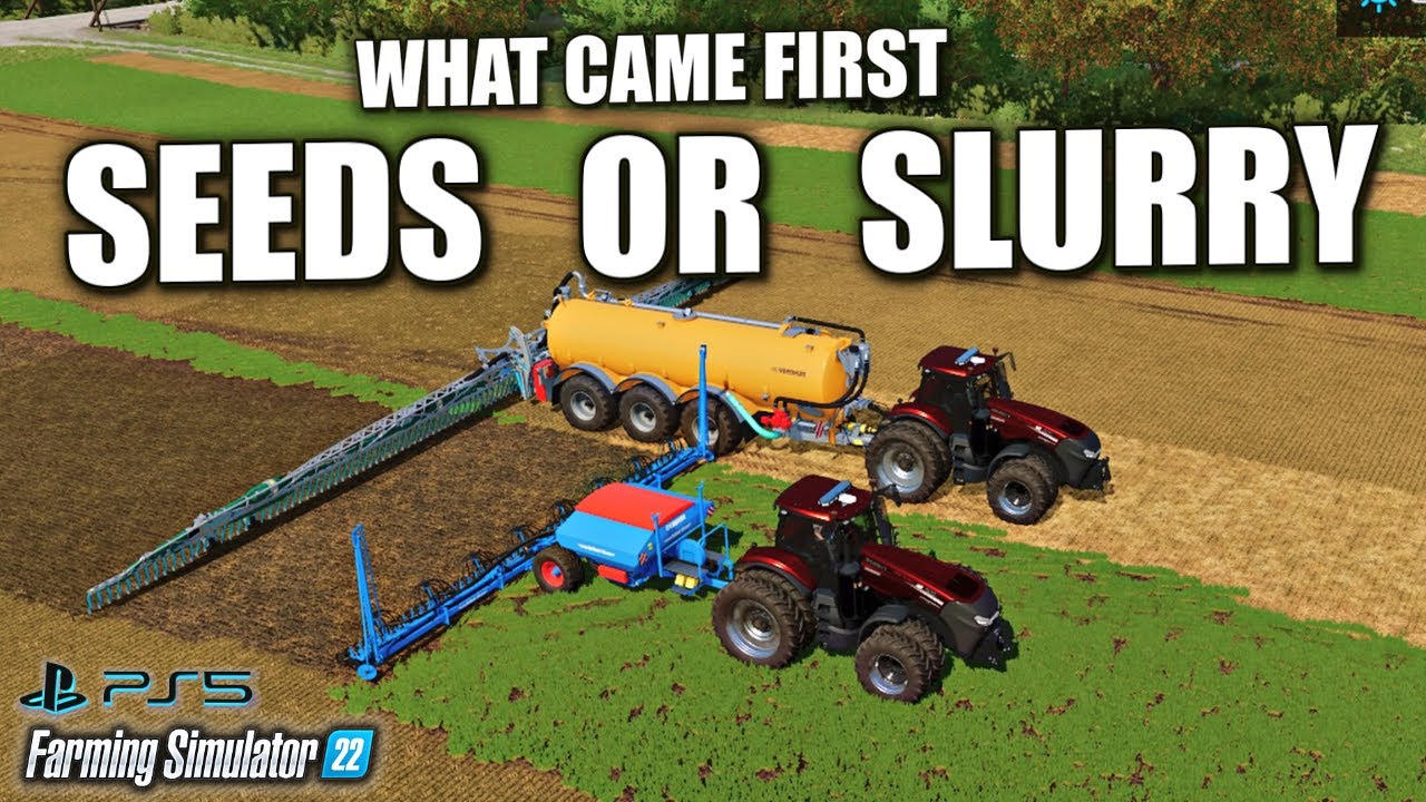 Should You Spread Slurry and Manure BEFORE or AFTER Seeding ? - Farming Simulator 22 - Ps5