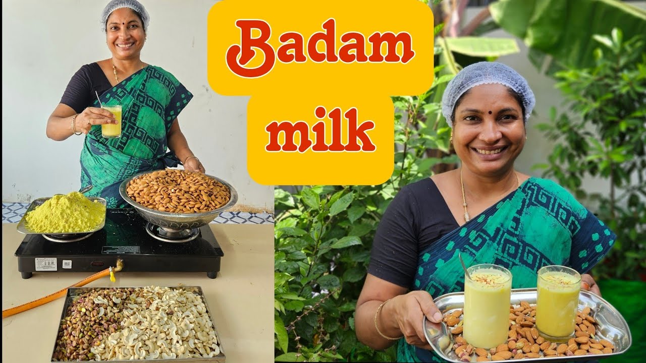 பாதாம் பவுடர் இன்ஸ்டன்ட் மிக்ஸ்  தயாரிக்கும் முறையை தெளிவான வீடியோவாக 👌