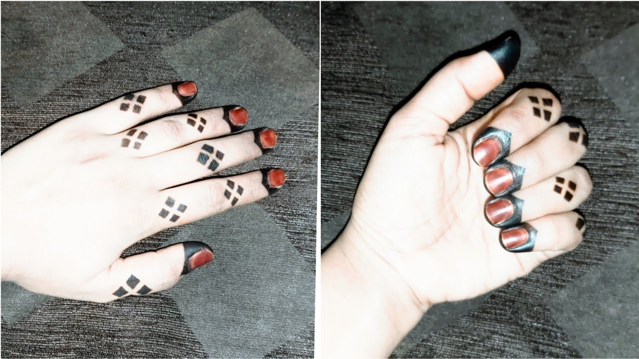 تصميم جديد / حنه سودانيه بالشريط مع طريقة تقطيع الشريط/new(mehndi/henna) design