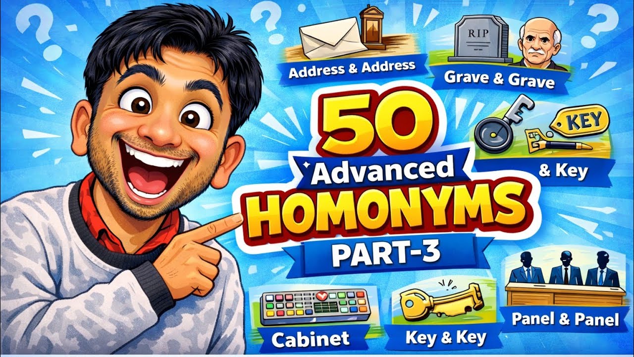 50 Advanced Homonyms part 3 | Vocabulary for Competitive & Board Exams