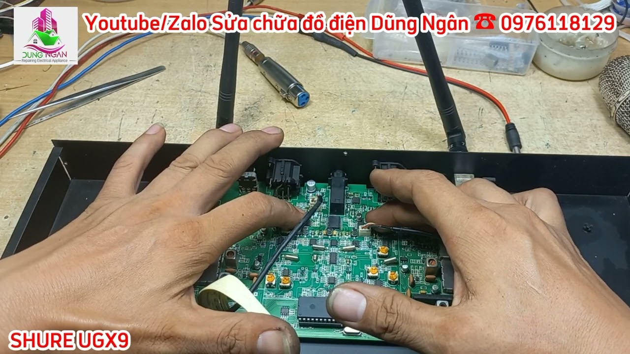 Sửa chữa 03 bộ micro không dây #shure #ugx9 nhiều lỗi, hướng dẫn mua micro bãi không bị hàng nhái