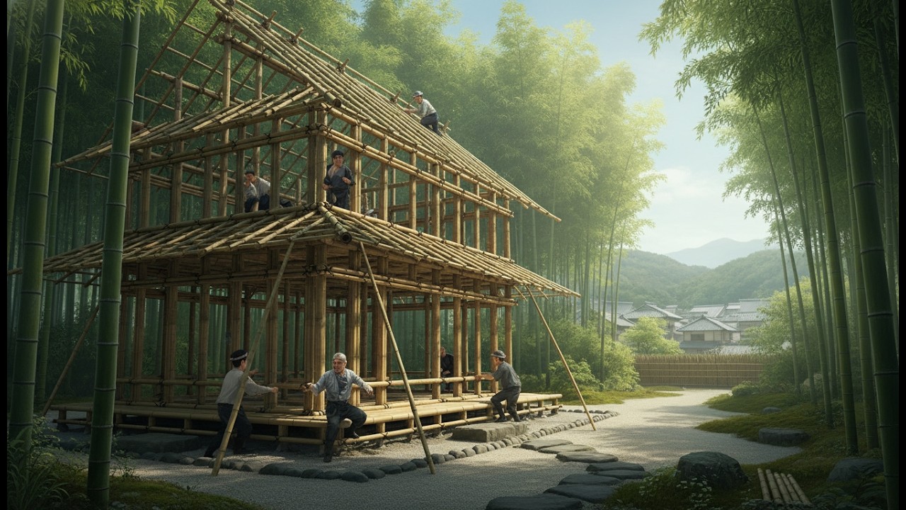 How to Build a Japanese Bamboo House from Scratch | Master Woodworking & Modern Tech