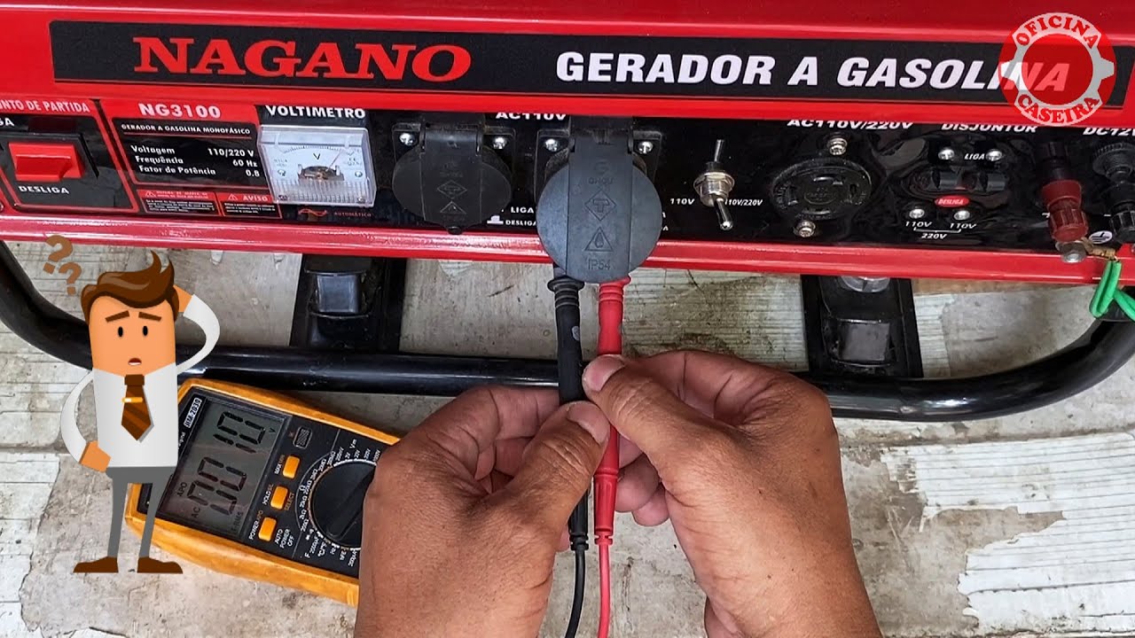 Tensão 110v e 220v simultaneamente no gerador à gasolina, é possível?
