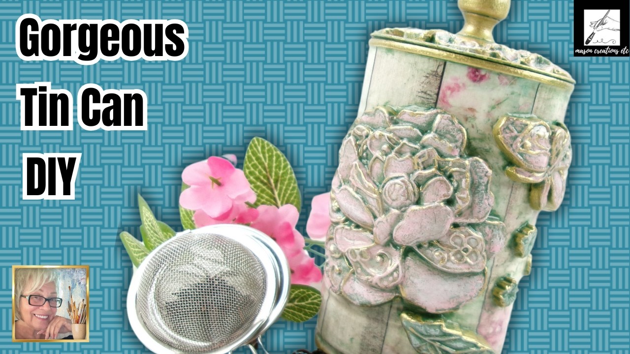 Transform TIN CANS into MASTERPIECES with Air Dry Clay Decoupage!