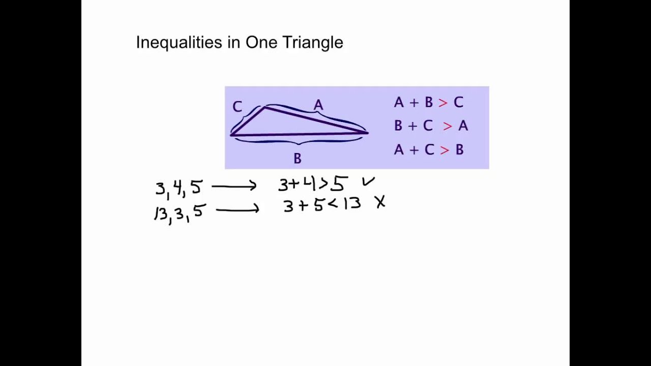 Geometry:  Inequalities in One Triangle