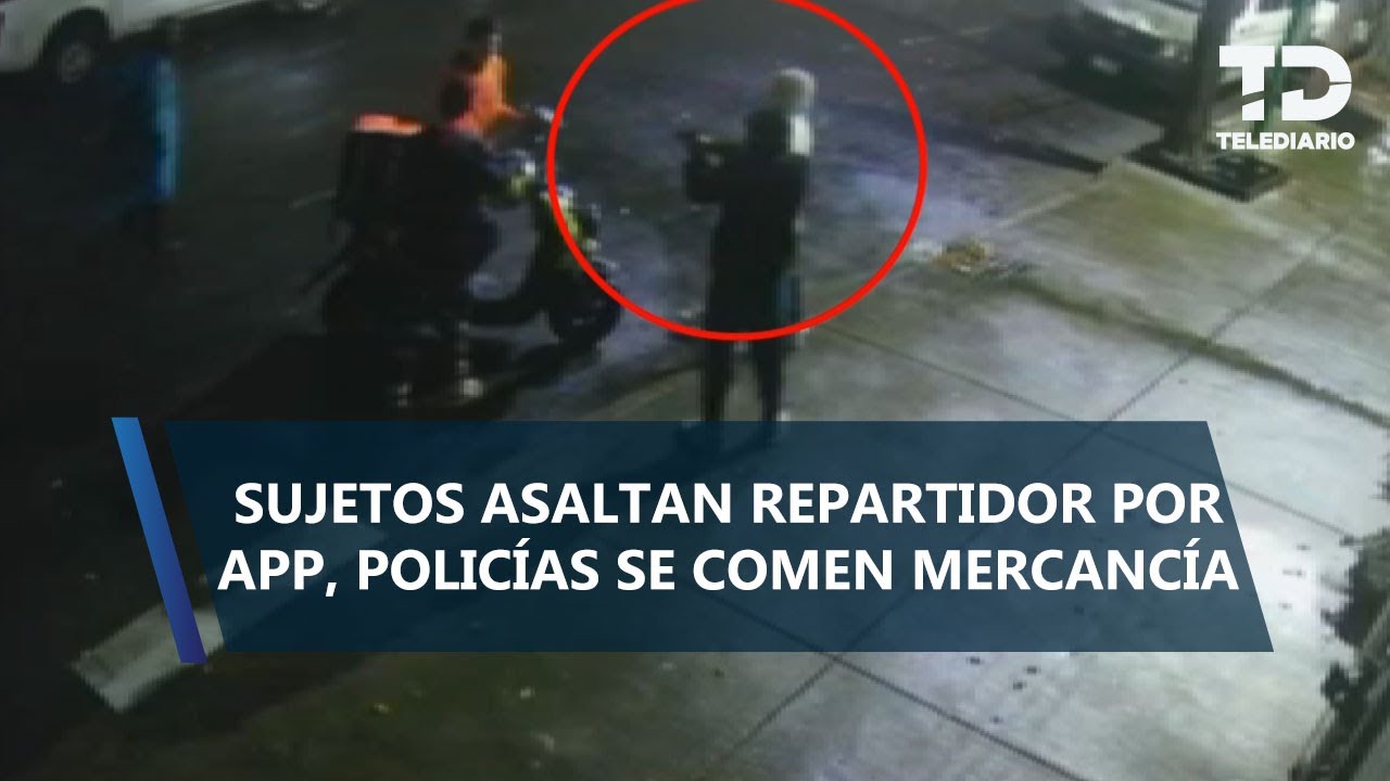 Hombres realizan pedido para asaltar a repartidor; policías niegan apoyo y se comen hamburguesas