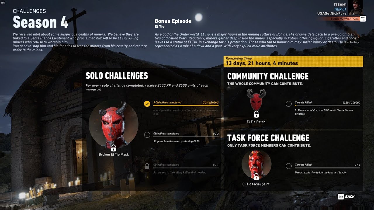 Ghost Recon Wildlands Season 4 Bonus Episode El Tio Solo Challenge 1