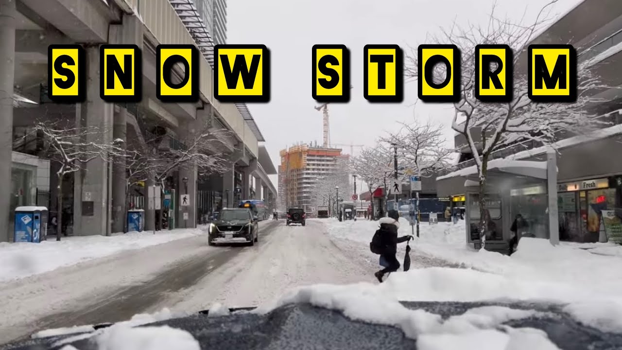 Scenic Drive After the Snow Storm in Surrey BC
